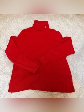 Classic Red‎ Turtleneck Sweater - Women